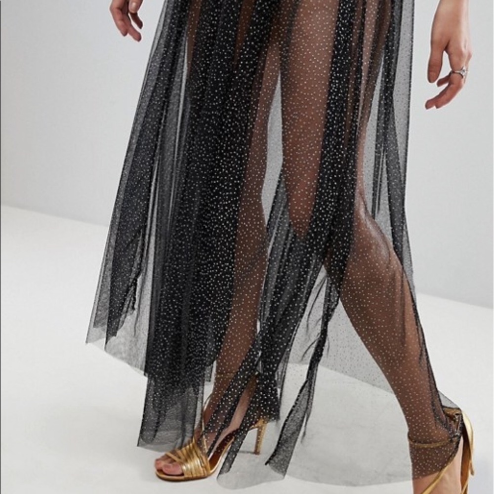 Free People High waisted glitter maxi tulle skirt - Picture 5 of 6